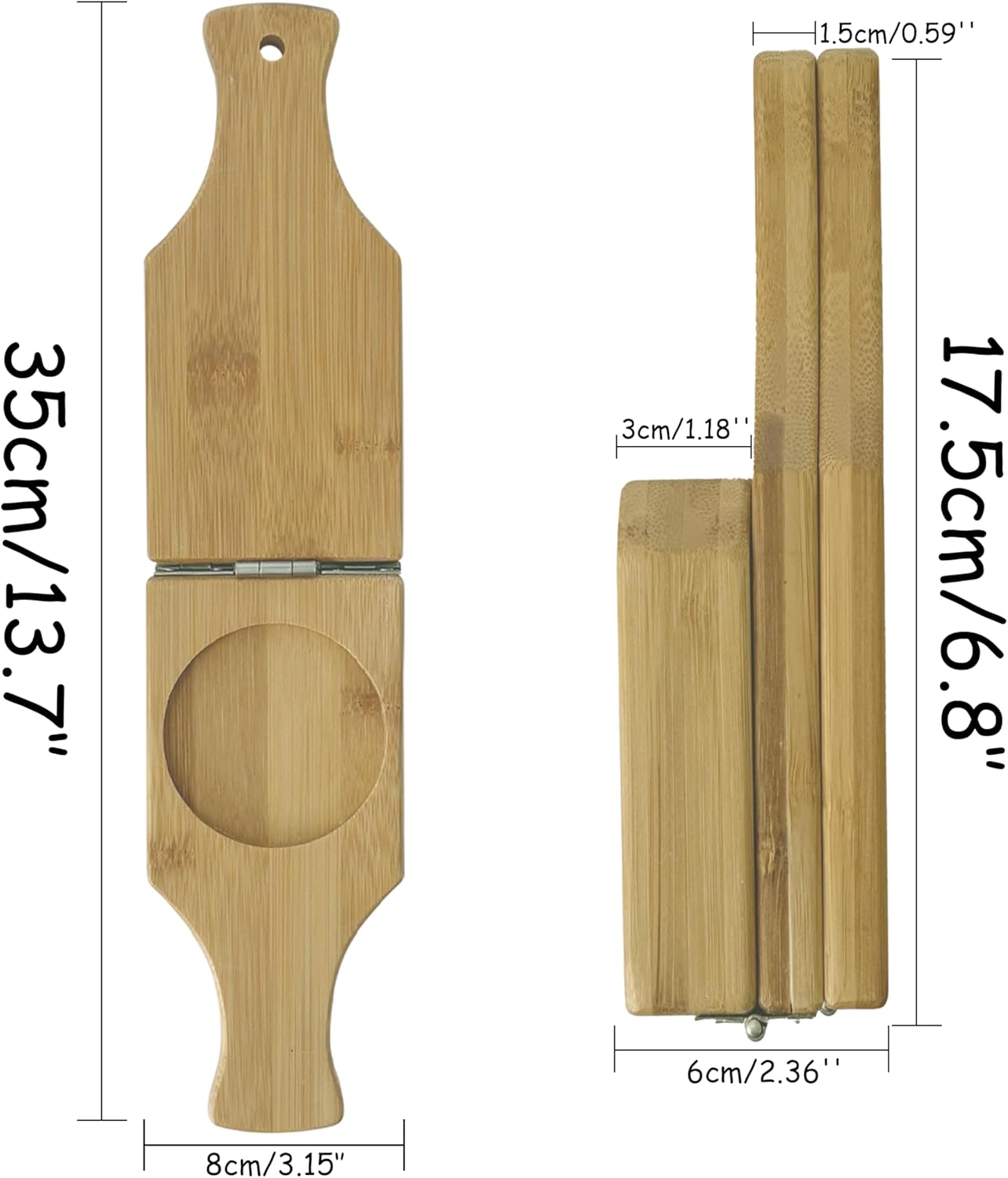 Bamboo Tostones Plantain Press Plantain Smasher Maker - Authentic Caribbean Flavor, 2-in-1 Tostones and Plantain Cups, Perfect for Tostones and Stuffed Plantains,6.8 * 3 * 2.36inch