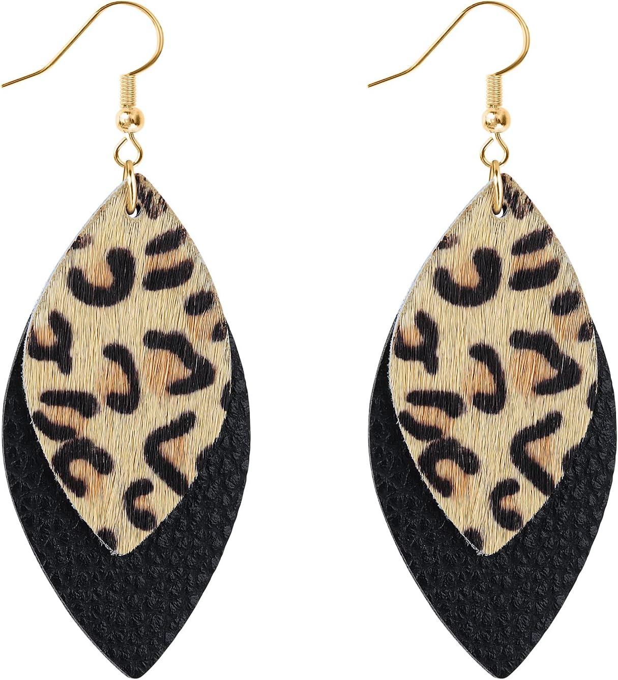 Leopard Print Earrings For Women Cheetah Print Earrings Animal Print Earrings Fashion Boho Fringed Statement Earrings Soft And Lightweight Leopard Handmade Tear Drop Dangle Earrings Jewelry