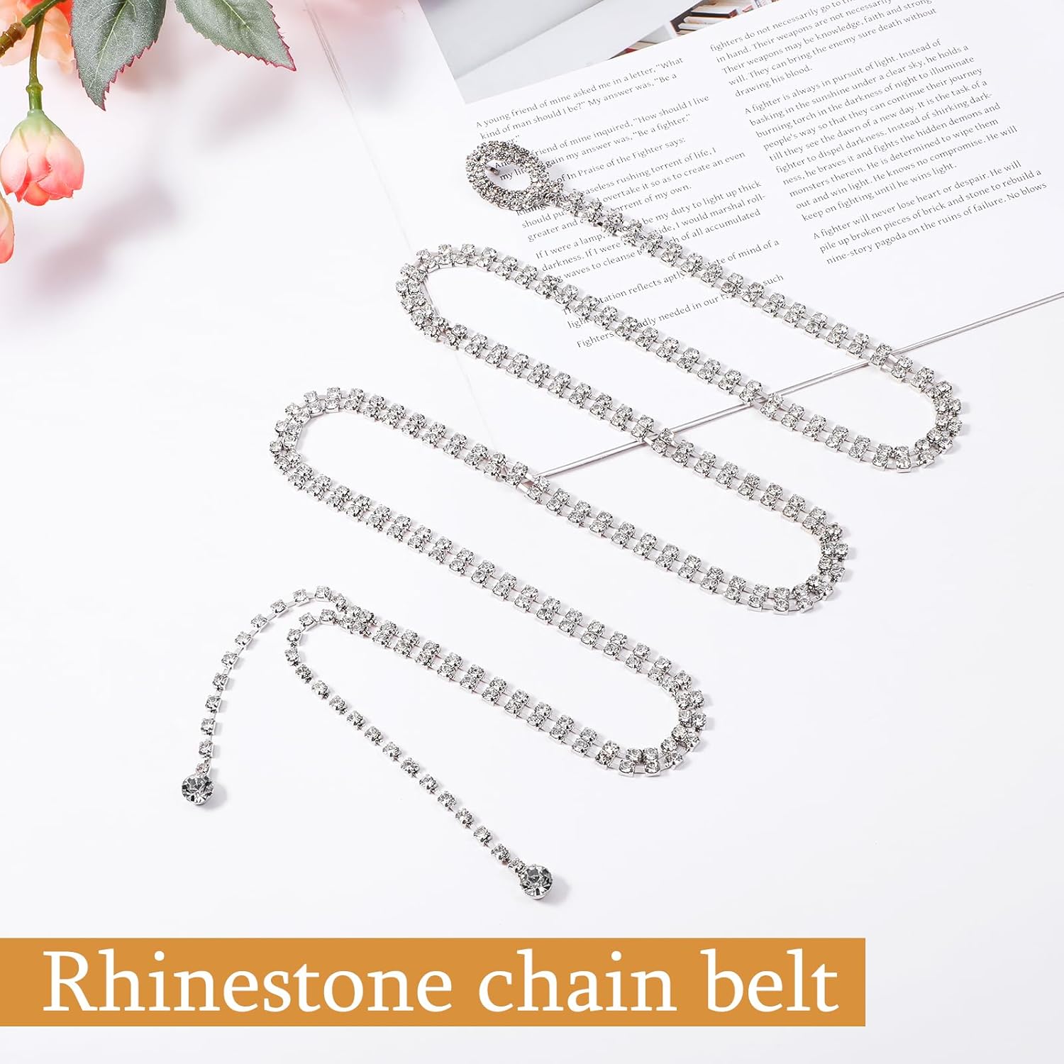 Rhinestone Belts For Women Sparkly Belt Chain Belts For Women Fashion Crystal Waist Belt For Women Silver Fashion Glitter Chain Belt Large Size Belt Women Waistband Belt For Wedding Party