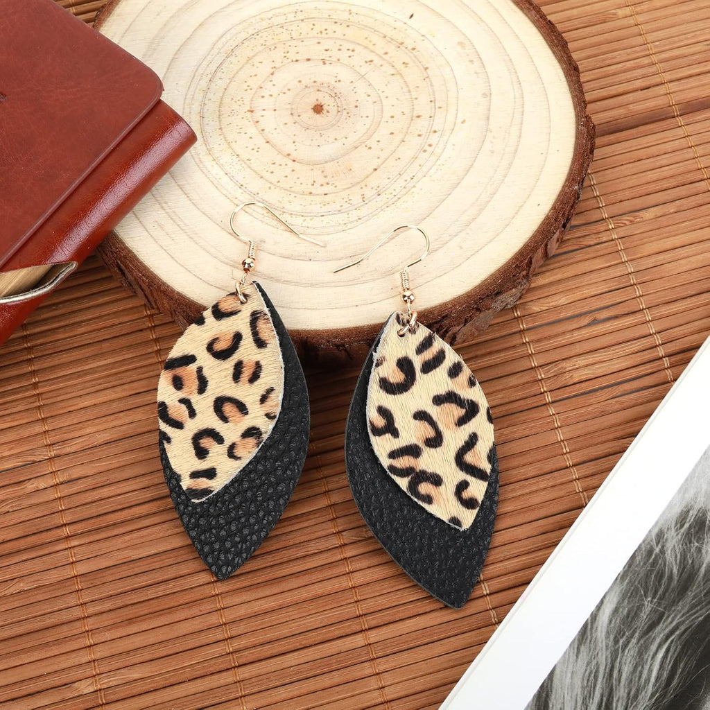 Leopard Print Earrings For Women Cheetah Print Earrings Animal Print Earrings Fashion Boho Fringed Statement Earrings Soft And Lightweight Leopard Handmade Tear Drop Dangle Earrings Jewelry