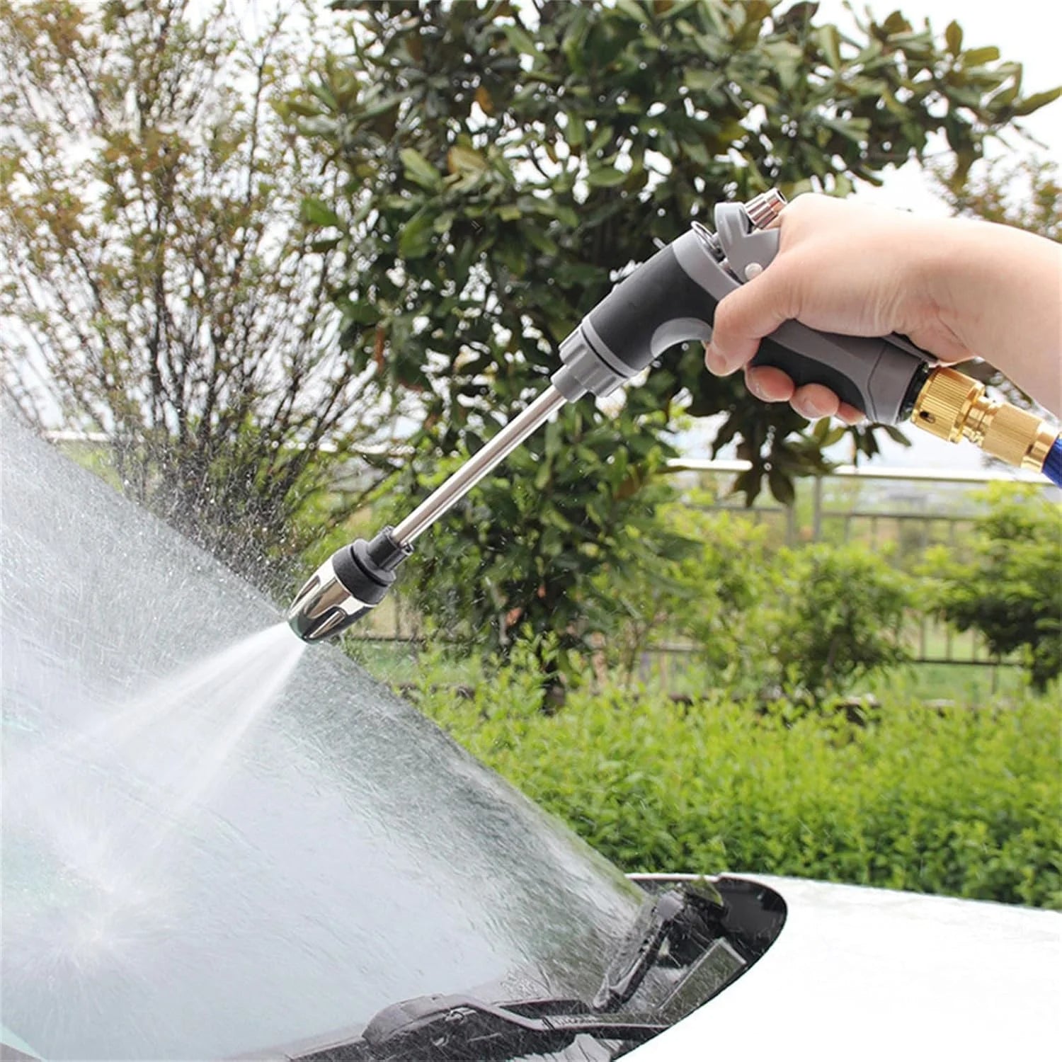 Autopulsex Jet Washer Gun, Turbowasher - Power High-Pressure Cleaner for Every Garden Hose, Portable Hydro Jet High Pressure Power Washer Gun, Pressure Washer for Garden Hose, with Accessories