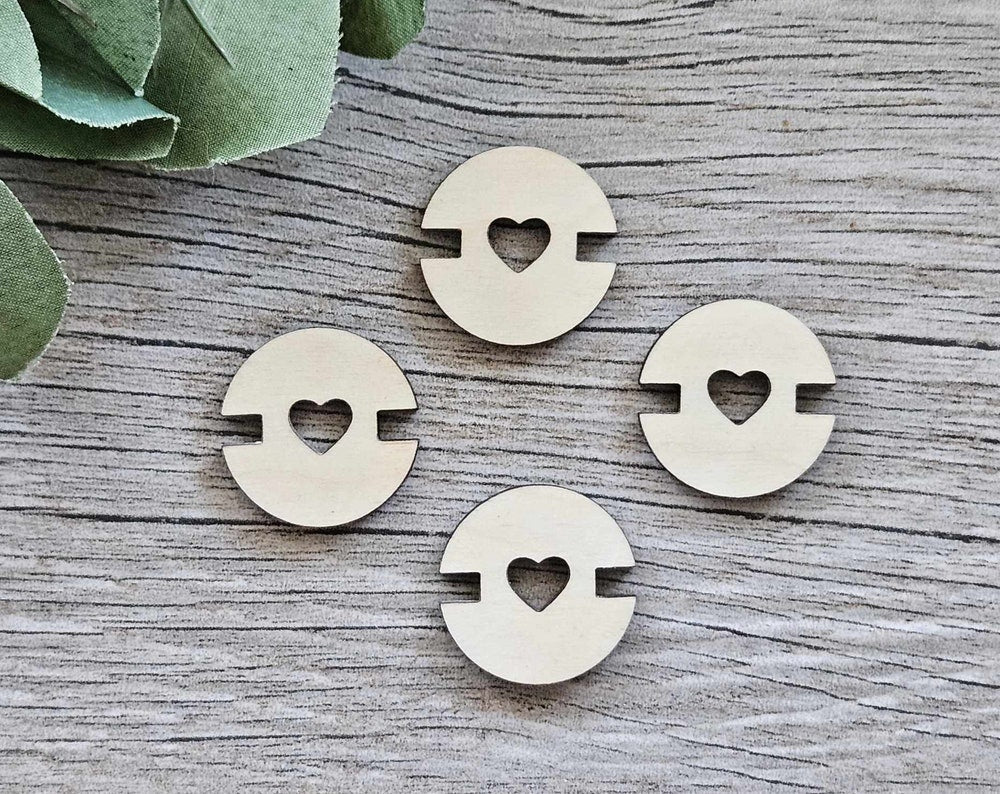 Removable Pom Buttons, Wooden Buttons